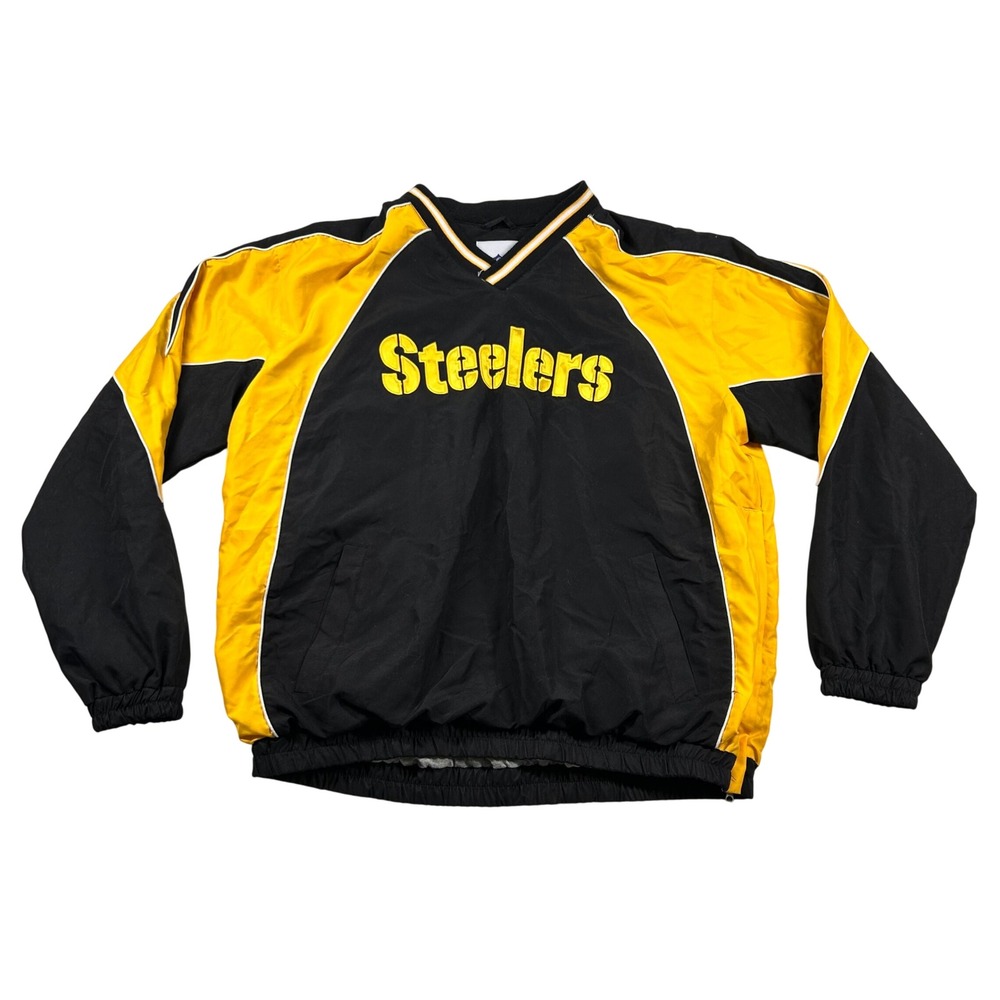 G-III Pittsburgh Steelers Jacket Mens XL Windbreaker Pullover V-Neck Pittsburgh
